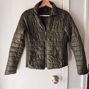 Love Tree Olive Quilted Puffer Jacket